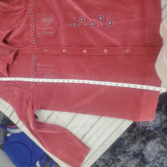 Vintage Women's Pink Embellished Jacket - Picture 6 of 6